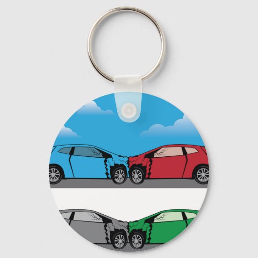 Car Crash Vektor Schlüsselanhänger (Vorderseite)