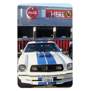 Car Cruise Night in Diner Magnet