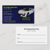 Car Dealership-Auto Sales Associate Business Card Visitenkarte (Vorne/Hinten)