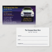 Car Dealership-Auto Sales Associate Business Card Visitenkarte (Vorne/Hinten)