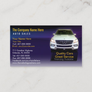 Car Dealership-Auto Sales Associate Business Card Visitenkarte