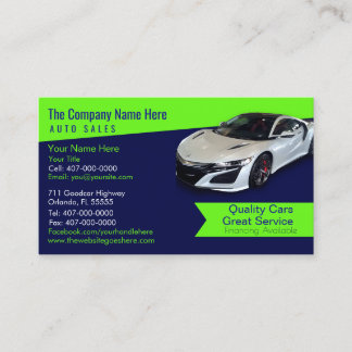 Car Dealership-Auto Sales Associate Business Card Visitenkarte