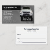 Car Dealership-Auto Sales Associate Business Card Visitenkarte (Vorne/Hinten)