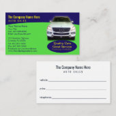 Car Dealership-Auto Sales Associate Business Card Visitenkarte (Vorne/Hinten)