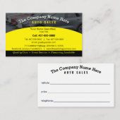 Car Dealership-Auto Sales Associate Business Card Visitenkarte (Vorne/Hinten)