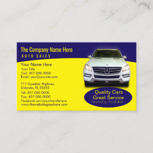 Car Dealership-Auto Sales Associate Business Card Visitenkarte
