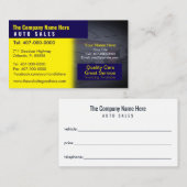 Car Dealership-Auto Sales Associate Business Card Visitenkarte (Vorne/Hinten)