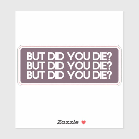 Car Decal Bumper Sticker (Blatt)