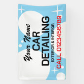 Car detailing auto washing business advertising banner (Vertikal)