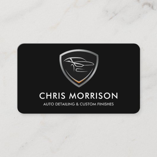 Car Detailing Services QR Code Professional Visitenkarte (Vorderseite)