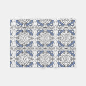 Car Doodle Muster Blau Schwarz Fleecedecke (Vorderseite (Horizontal))