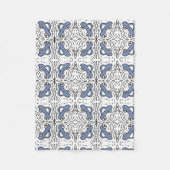 Car Doodle Muster Blau Schwarz Fleecedecke (Vorderseite)