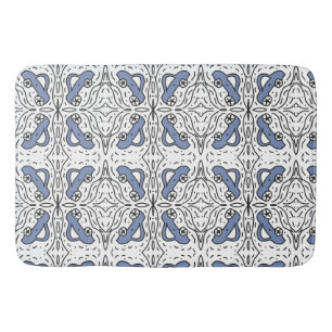 Car Doodle Muster Blue Black Kids Baby Badematte