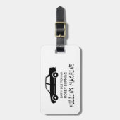 Car Earth zerstört Geldverbrennungsmaschine Gepäckanhänger (Vorderseite vertikal)