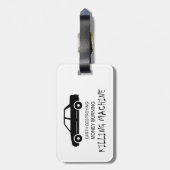 Car Earth zerstört Geldverbrennungsmaschine Gepäckanhänger (Rückseite vertikal)