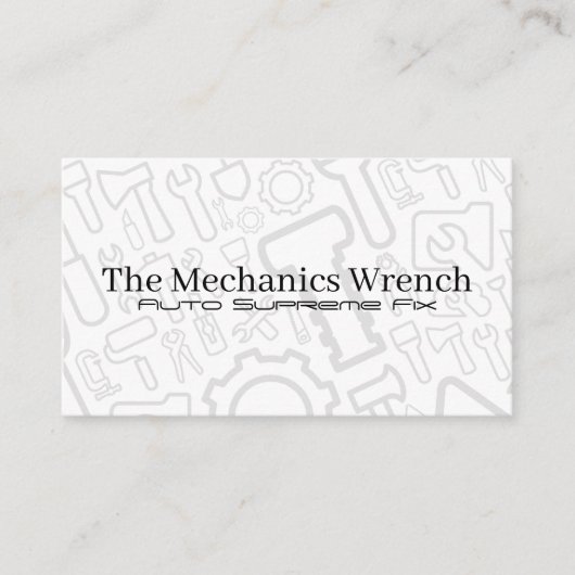 Car Fix Tools | Auto Service | Mechanic Visitenkarte (Vorderseite)