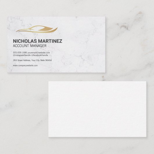 Car Gold Logo Terminkarte (Vorne/Hinten)