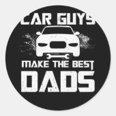 Car Guys Make The Best Dads Fathers Day Mechanic Runder Aufkleber (Vorderseite)