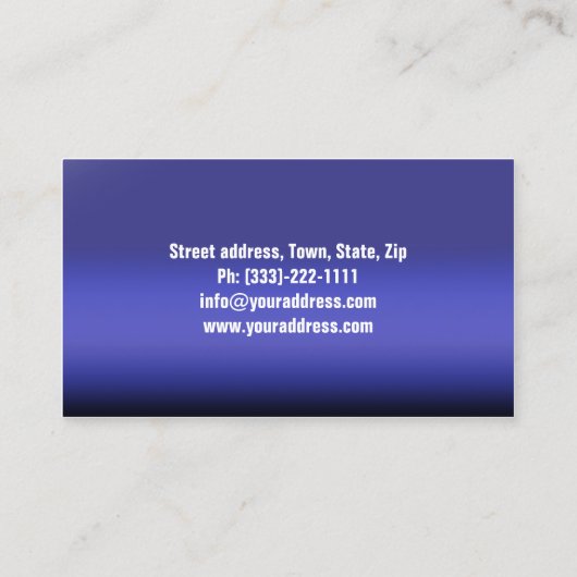 Car Händler Auto Verkäufer Metalic Blue & Gray Visitenkarte (Rückseite)