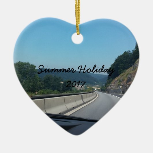 Car Holiday Mountains Europe Österreich Fotografie Keramik Ornament (Vorne)