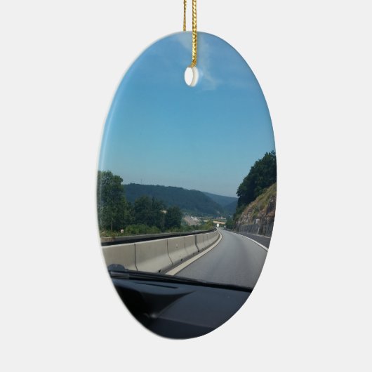 Car Holiday Mountains Europe Österreich Fotografie Keramikornament (Rechts)