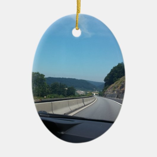 Car Holiday Mountains Europe Österreich Fotografie Keramikornament (Vorne)