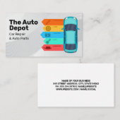Car Infografik | Auto Parts Services Visitenkarte (Vorne/Hinten)