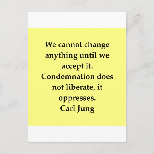 Car Jung Zitat Postkarte (Vorderseite)