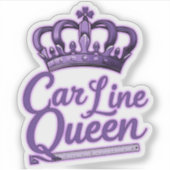 Car Line Queen Aufkleber (Vorderseite)