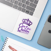 Car Line Queen Aufkleber (Laptop mit iPhone)
