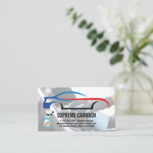 Car-Logo | Auto im Detail Räume Visitenkarte (Stehend Vorderseite)