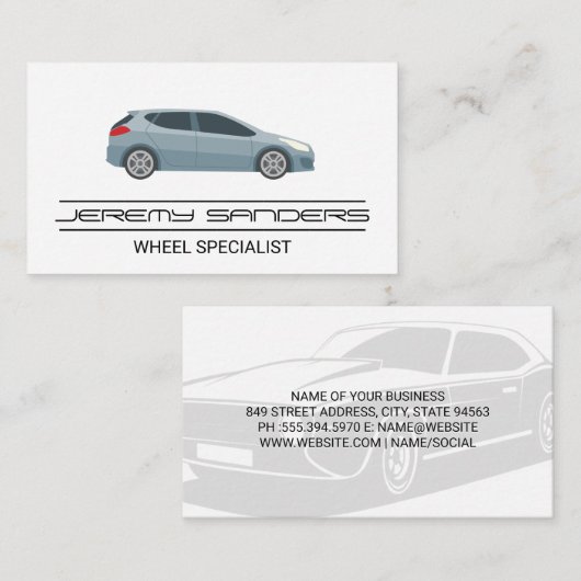 Car-Logo | Auto Modernes Auto Visitenkarte (Vorne/Hinten)