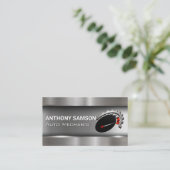 Car Logo Metallische Industriekarte Visitenkarte (Stehend Vorderseite)