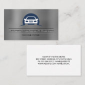 Car-Logo | Metallischer Hintergrund Visitenkarte (Vorne/Hinten)