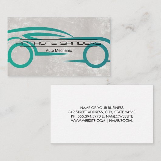 Car-Logo Visitenkarte (Vorne/Hinten)