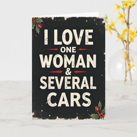 Car Lover Christmas Greeting Card Karte (Gelbe Blume)