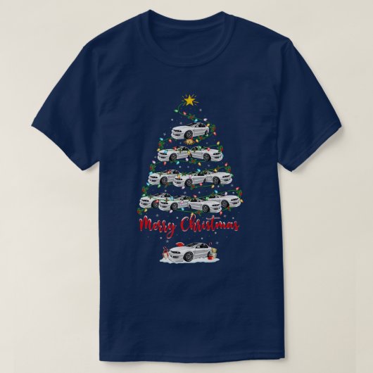 Car Lover Xmas Lighting Matching Santa Car Christm T-Shirt (Design vorne)
