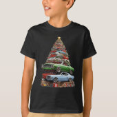 Car Madness Christmas Tree Classic Muscle Cars an T-Shirt (Vorderseite)