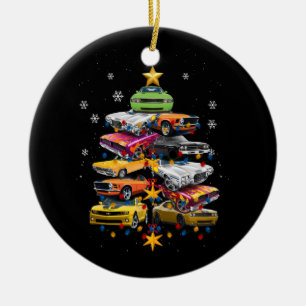 Car Madness Weihnachtsbaum Classic Muscle Cars Xma Keramik Ornament