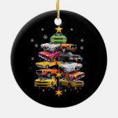Car Madness Weihnachtsbaum Classic Muscle Cars Xma Keramik Ornament (Hinten)