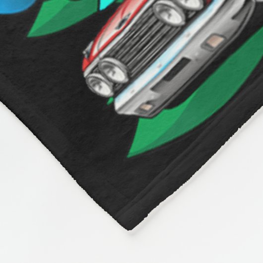 Car Madness Weihnachtsbaum! Muskelkater und Hotrop Fleecedecke (Ecke)