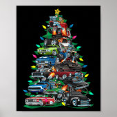 Car Madness Weihnachtsbaum! Muskelkater und Hotrop Poster (Vorne)