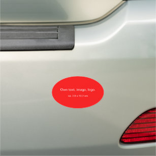 Car Magnet Oval uni Red