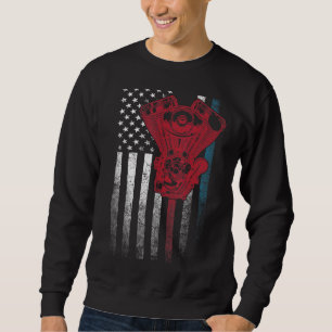 Car Mechanic 4. Juli Amerikanische Flagge USA Sweatshirt