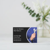 Car Mechanic Simple Business Cards Visitenkarte (Stehend Vorderseite)