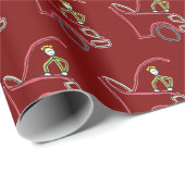 Car Mechanic Stickman Geschenkpapier (Rolleneckpunkt)