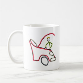 Car Mechanic Stickman Kaffeetasse