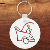 Car Mechanic Stickman Schlüsselanhänger (Vorderseite)
