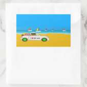 Car of Pou Rechteckiger Aufkleber (Tasche)