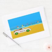 Car of Pou Rechteckiger Aufkleber (Umschlag)